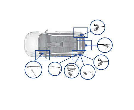 Электрика фаркопа TowRus (7 pin) для Hyundai Solaris (седан) 2017-2020 HS-2 в 