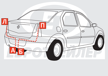 Электрика фаркопа (7 pin) для Renault Logan 2009-2014 105020 в 