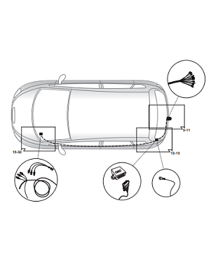 Электрика фаркопа Hak-System (13 pin) для Seat Leon 2005-2012 21500559 в 