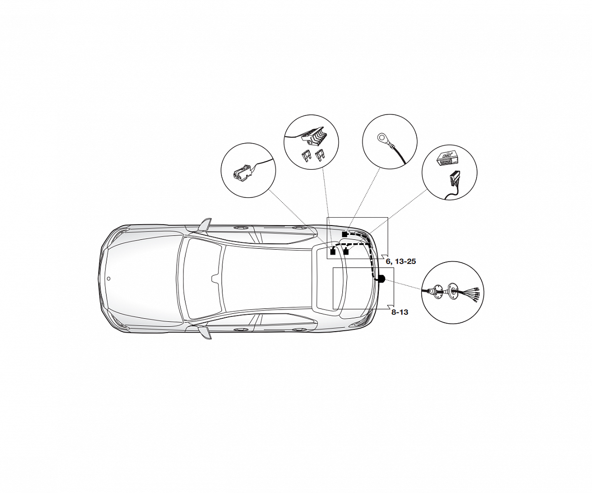 Электрика фаркопа Brink (7 pin) для Mercedes C-class 2015-06.2018 727623 в 