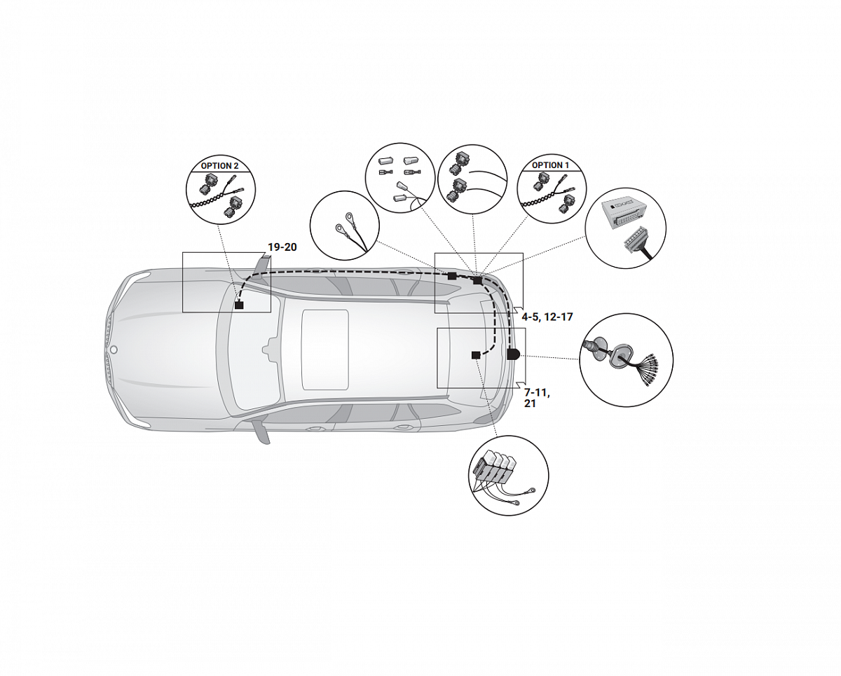 Электрика фаркопа Hak-System (13 pin) для BMW 3 серия (G20) 2019- 21020535 в 