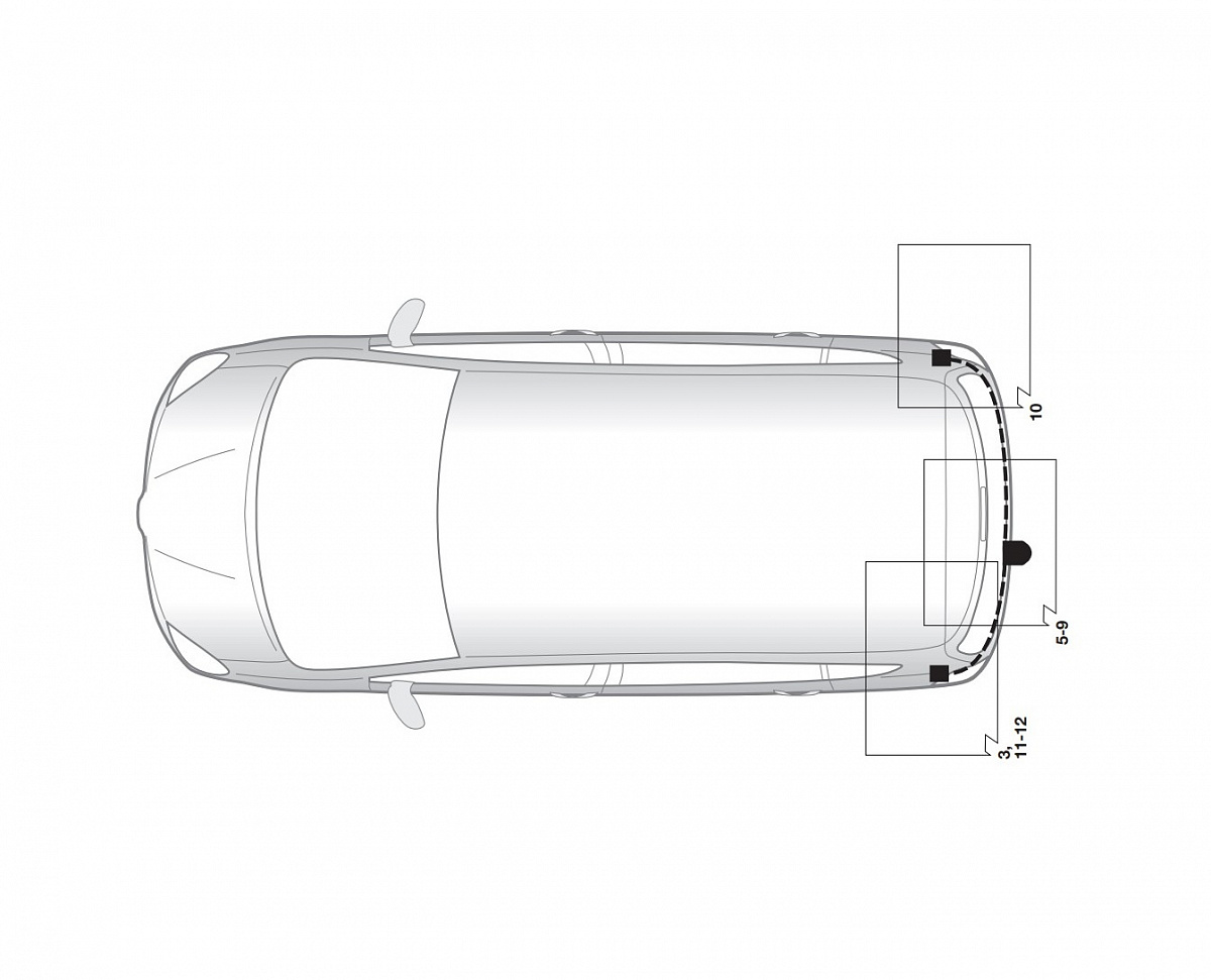 Электрика фаркопа Hak-System (13 pin) для Toyota Corolla Verso 2004-2008 26250516 в 