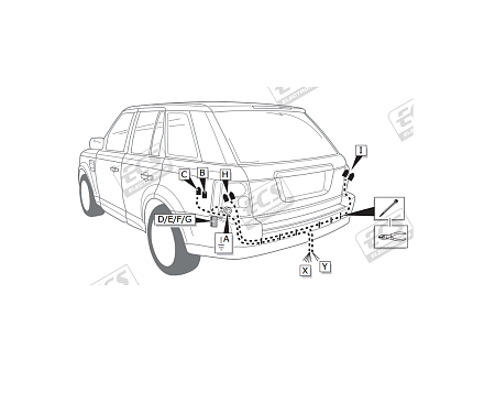 Электрика фаркопа ECS (7 pin) для Land Rover Range Rover Sport 2005-2009 LR001BH в 