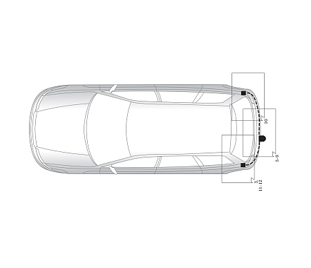 Электрика фаркопа Hak-System (7 pin) для Toyota Corolla 2002-2007 16250513 в 