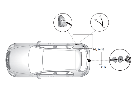 Электрика фаркопа Hak-System (13 pin) для Mercedes GLA-class 2020- 21500641 в 