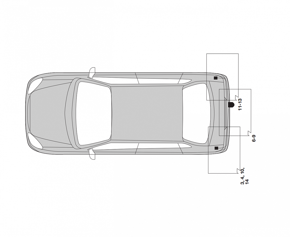 Электрика фаркопа Hak-System (13 pin) для Citroen C8 2002-2005 26500505 в 