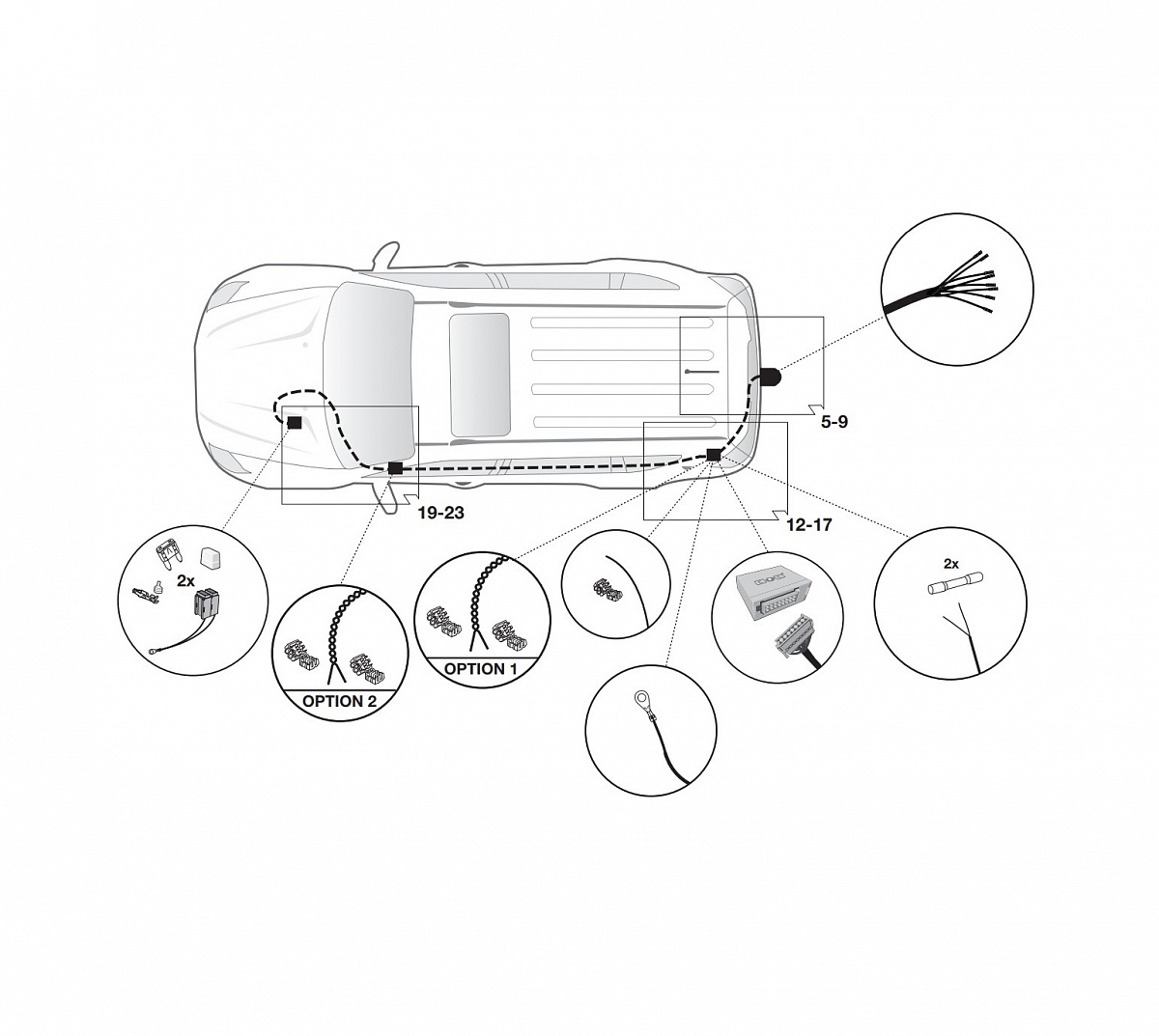 Электрика фаркопа Hak-System (13 pin) для SsangYong Rexton 2017- 21320515 в 