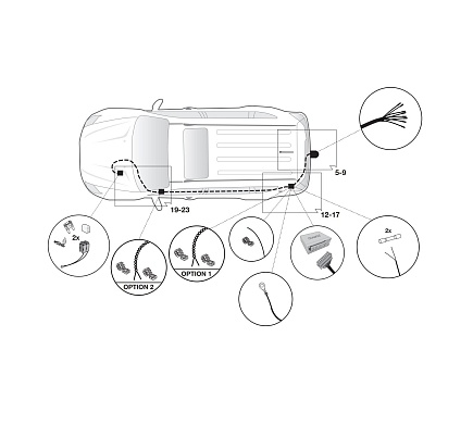 Электрика фаркопа Hak-System (13 pin) для SsangYong Rexton 2017- 21320515 в 