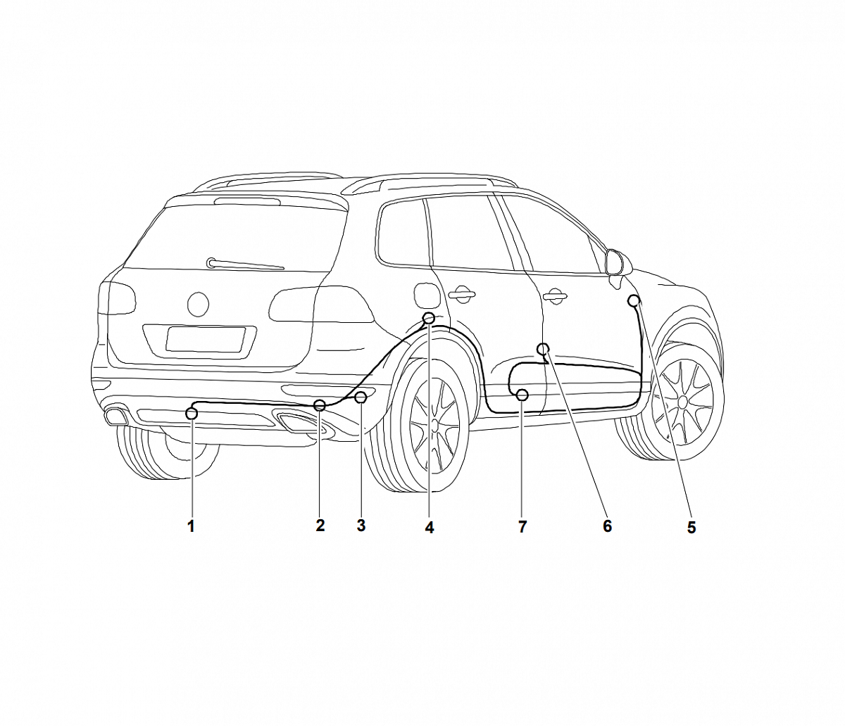 Электрика фаркопа Westfalia (13 pin) для Porsche Cayenne 2010-2017, (кроме а/м с адаптивным круиз-кон) 321765300113 в 