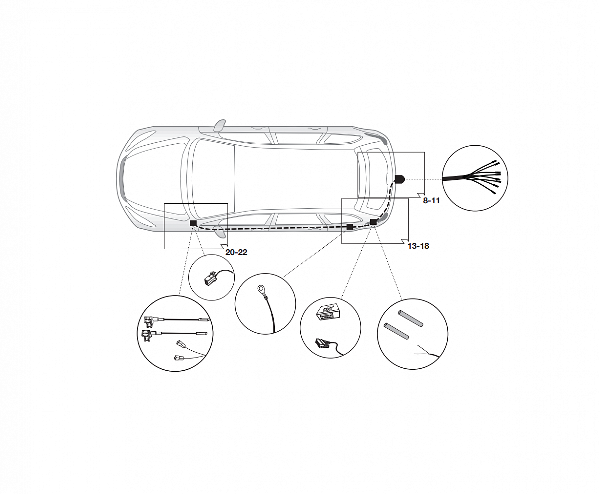 Электрика фаркопа Hak-System (7 pin) для Honda Jazz 2015- 12070524 в 