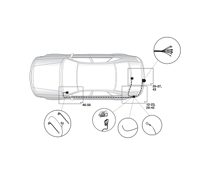 Электрика фаркопа Hak-System (7 pin) для Opel Mokka 2012- 12500567 в 