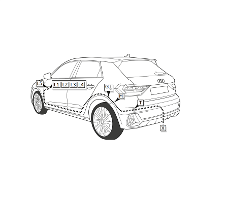 Электрика фаркопа ECS (7 pin) для Seat Ibiza 2017- VW146B1 в 