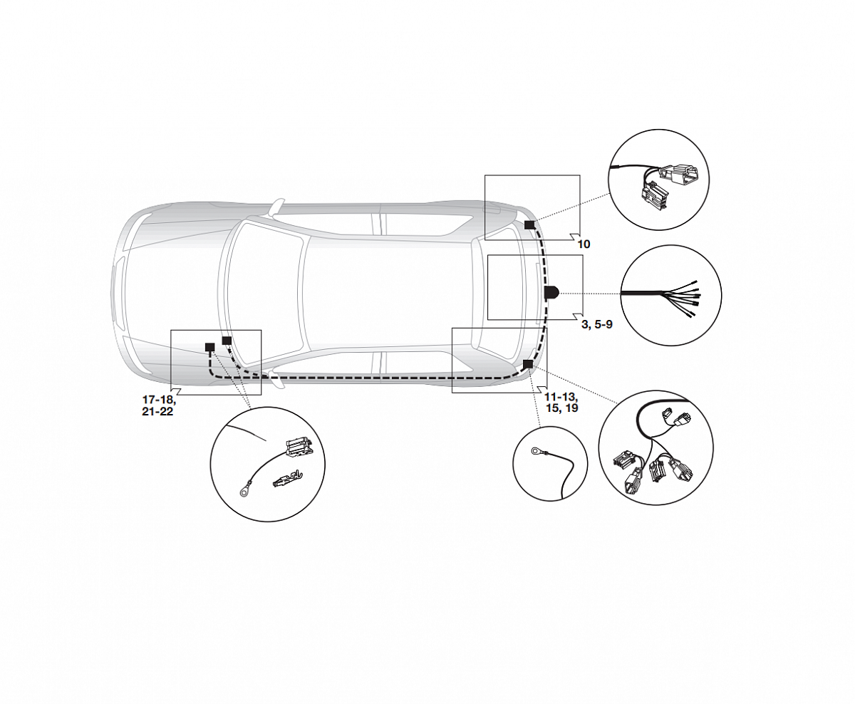 Электрика фаркопа Hak-System (7 pin) для Honda Jazz 2002-2015 16070508 в 