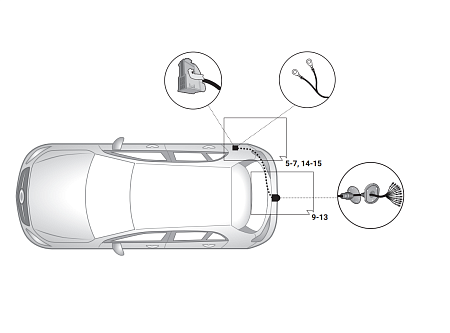 Электрика фаркопа Hak-System (13 pin) для Mercedes GLB-class 2019- 21500641 в 