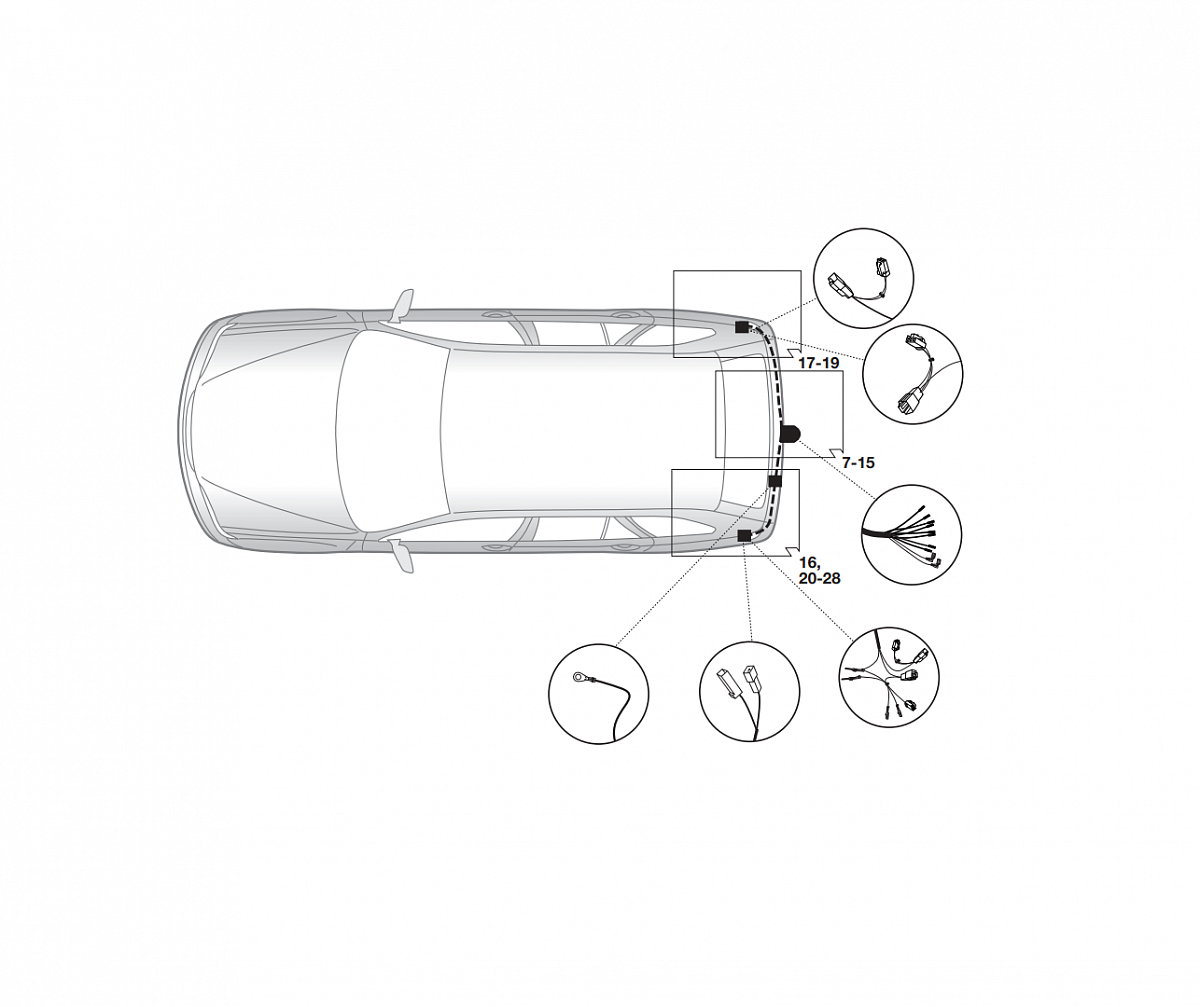 Электрика фаркопа Hak-System (7 pin) для Mazda 6 2002-2008 16120505 в 