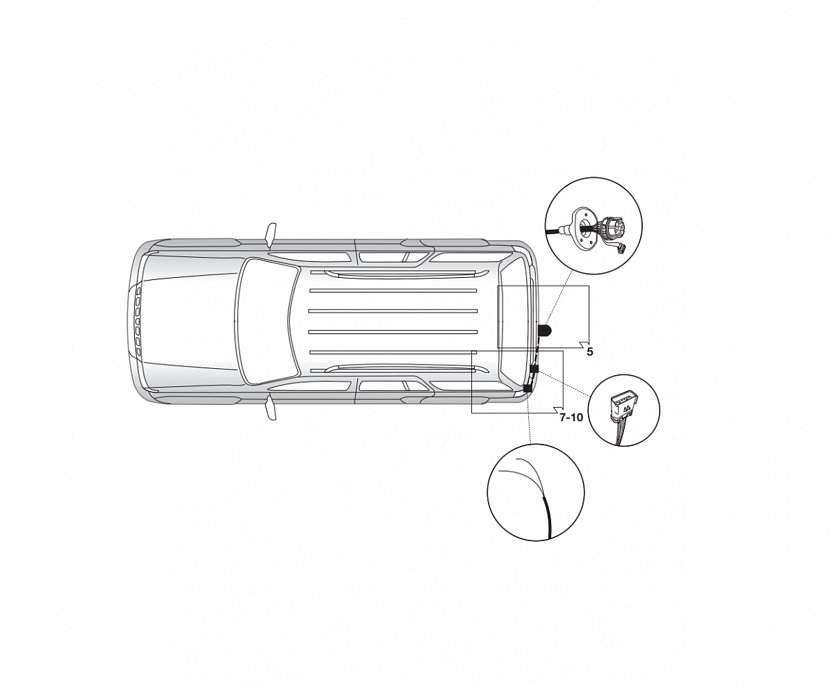 Электрика фаркопа Hak-System (7 pin) для Jeep Grand Cherokee 2006-2010 16610502 в 