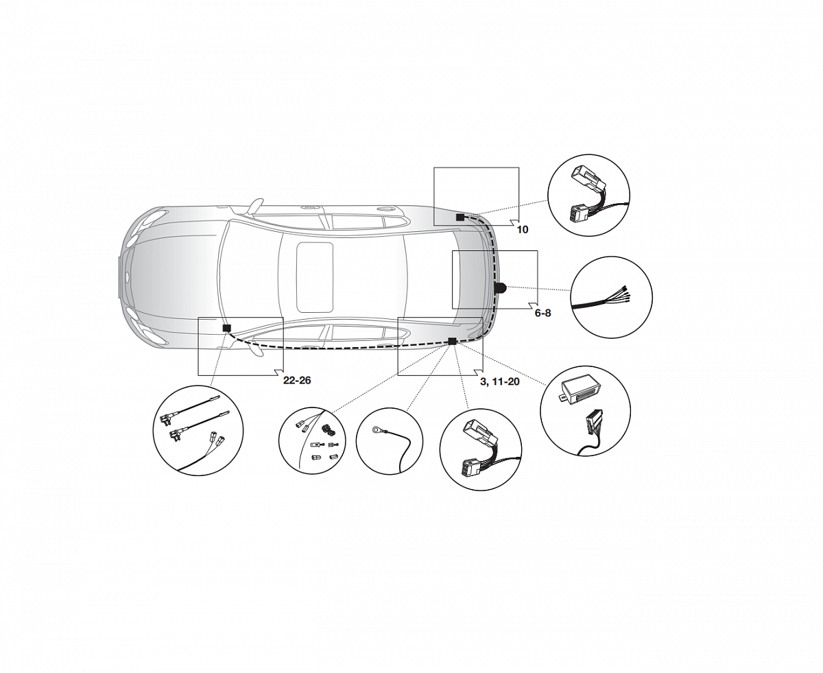 Электрика фаркопа Hak-System (7 pin) для Lexus IS 2005-2013 12670501 в 