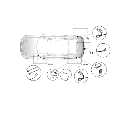 Электрика фаркопа Hak-System (7 pin) для Lexus IS 2005-2013 12670501 в 