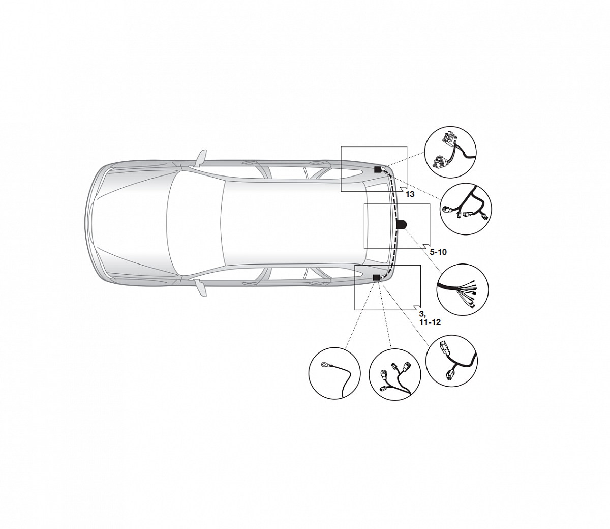 Электрика фаркопа Hak-System (7 pin) для Mazda CX-7 2007-2012 16120506 в 