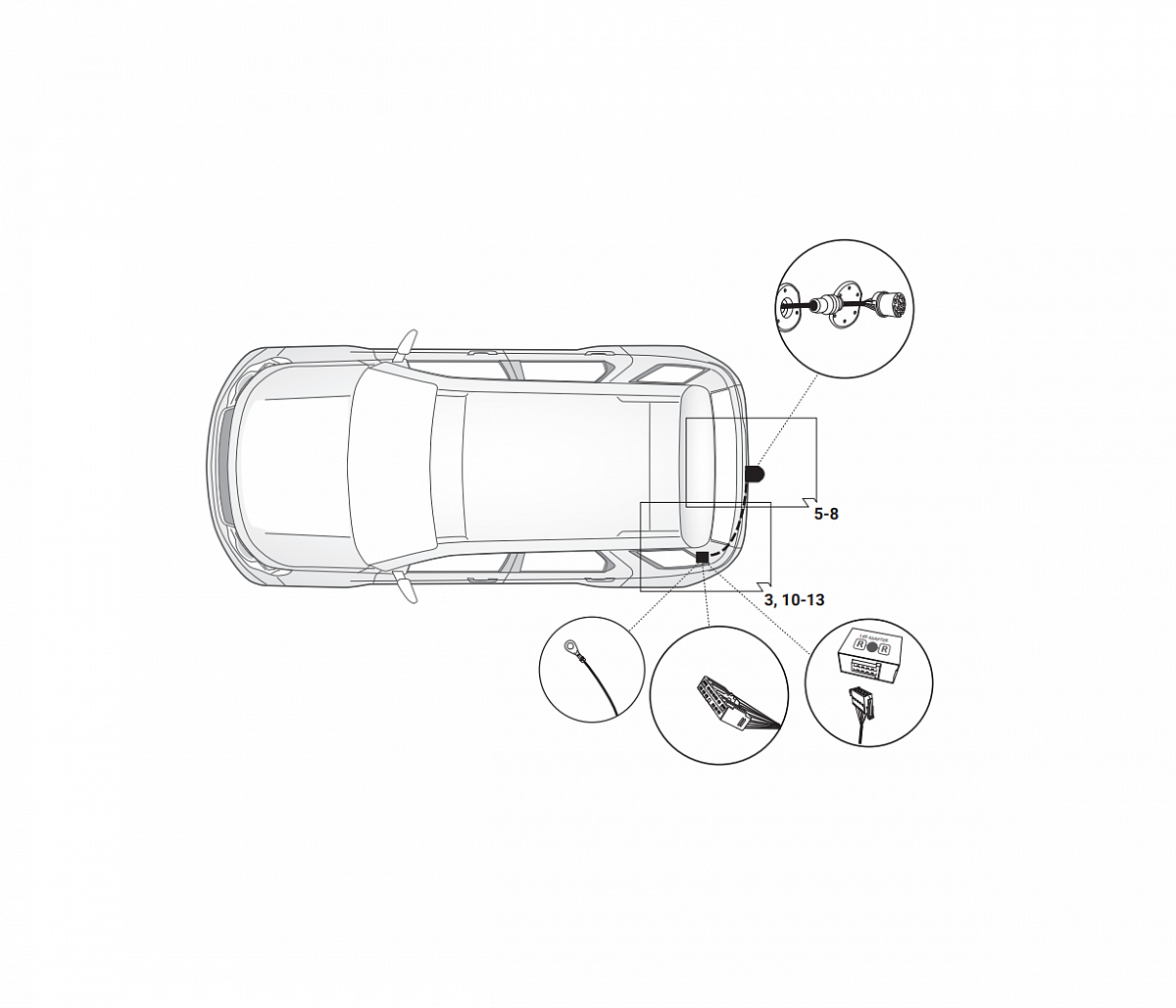 Электрика фаркопа Hak-System (13 pin) для Land Rover Discovery Sport 2015-2019 21190519 в 