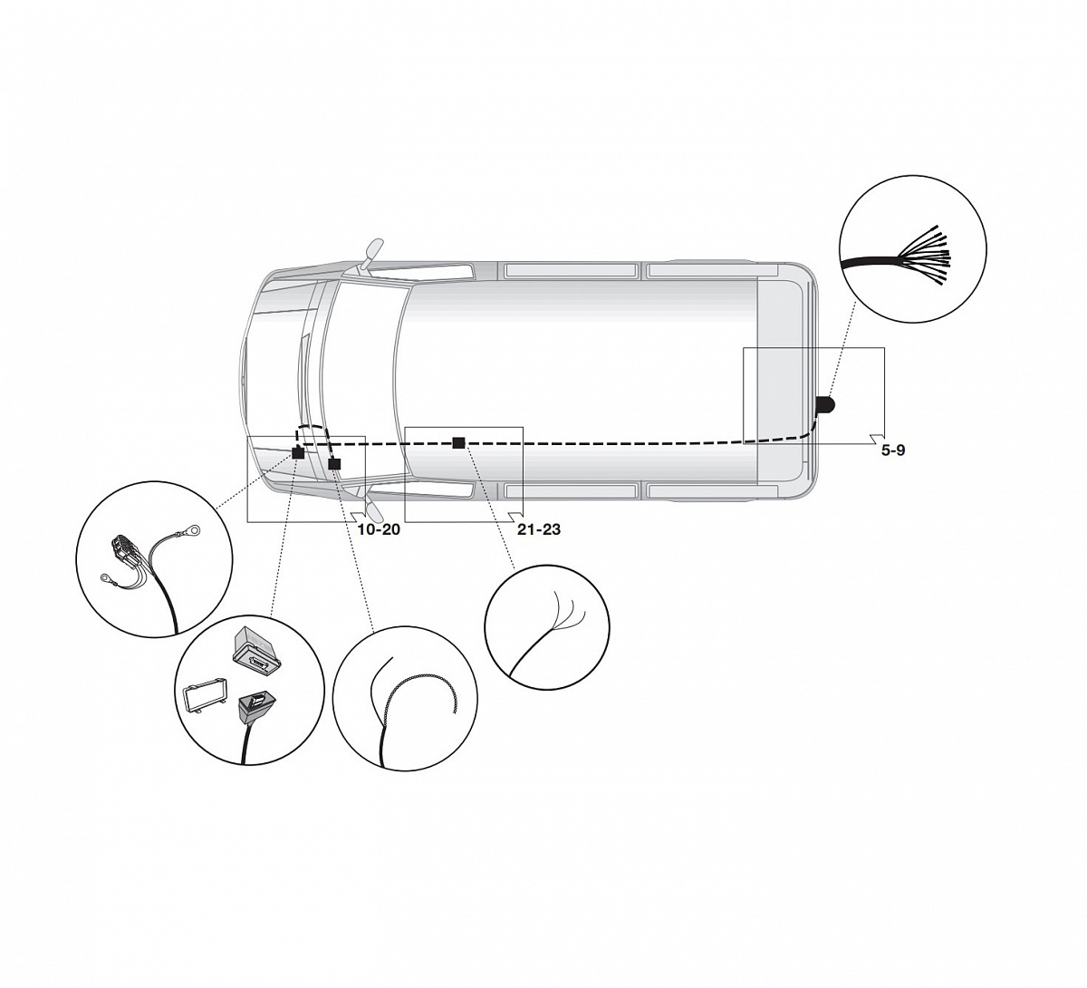 Электрика фаркопа Hak-System (13 pin) для Volkswagen Multivan T5 10/2009-2015 21270548 в 