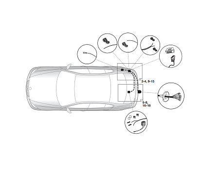 Электрика фаркопа Hak-System (7 pin) для BMW 3 серия 2014-2018 12020528 в 