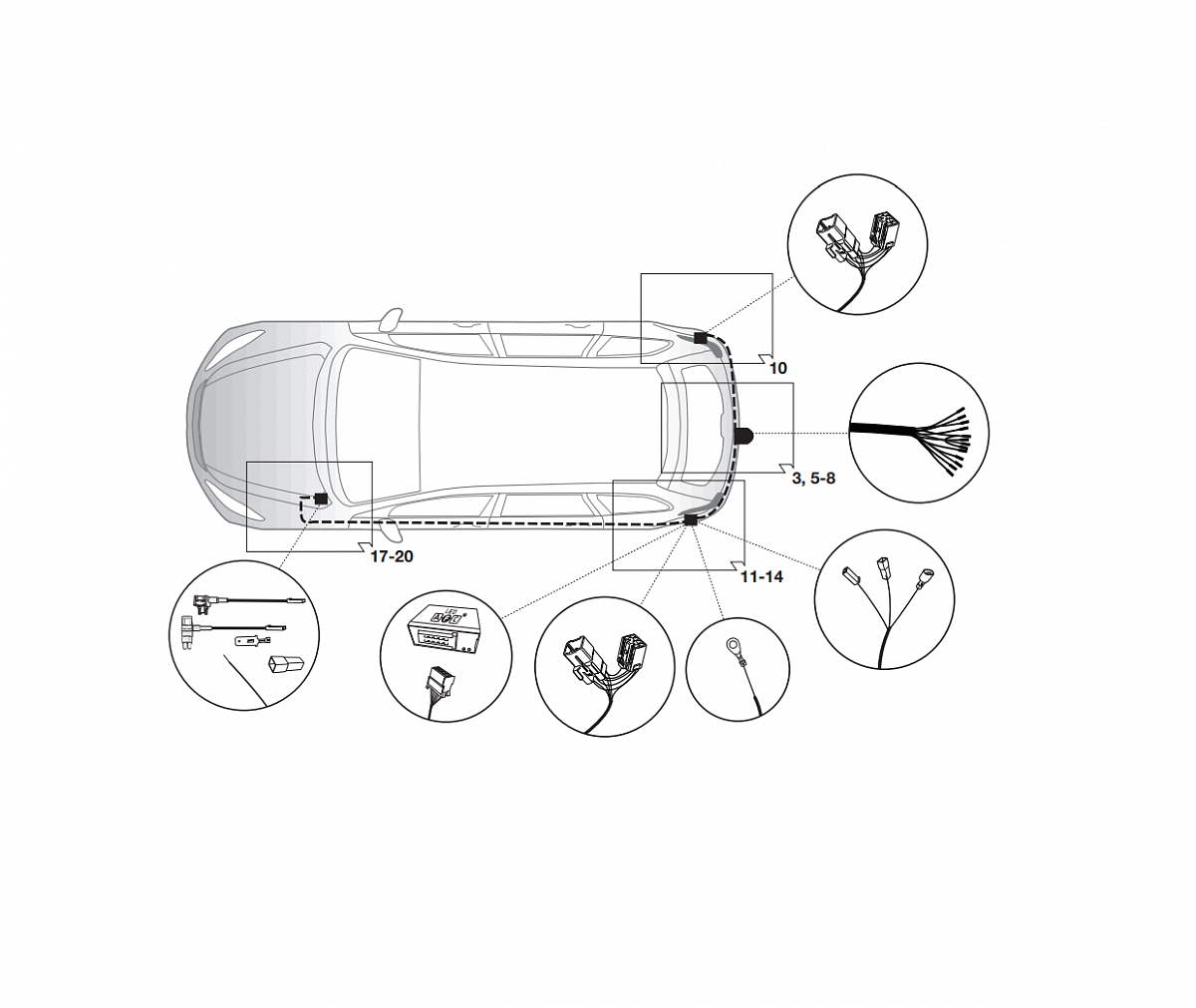 Электрика фаркопа Hak-System (13 pin) для Kia Optima 2016- 21100546 в 