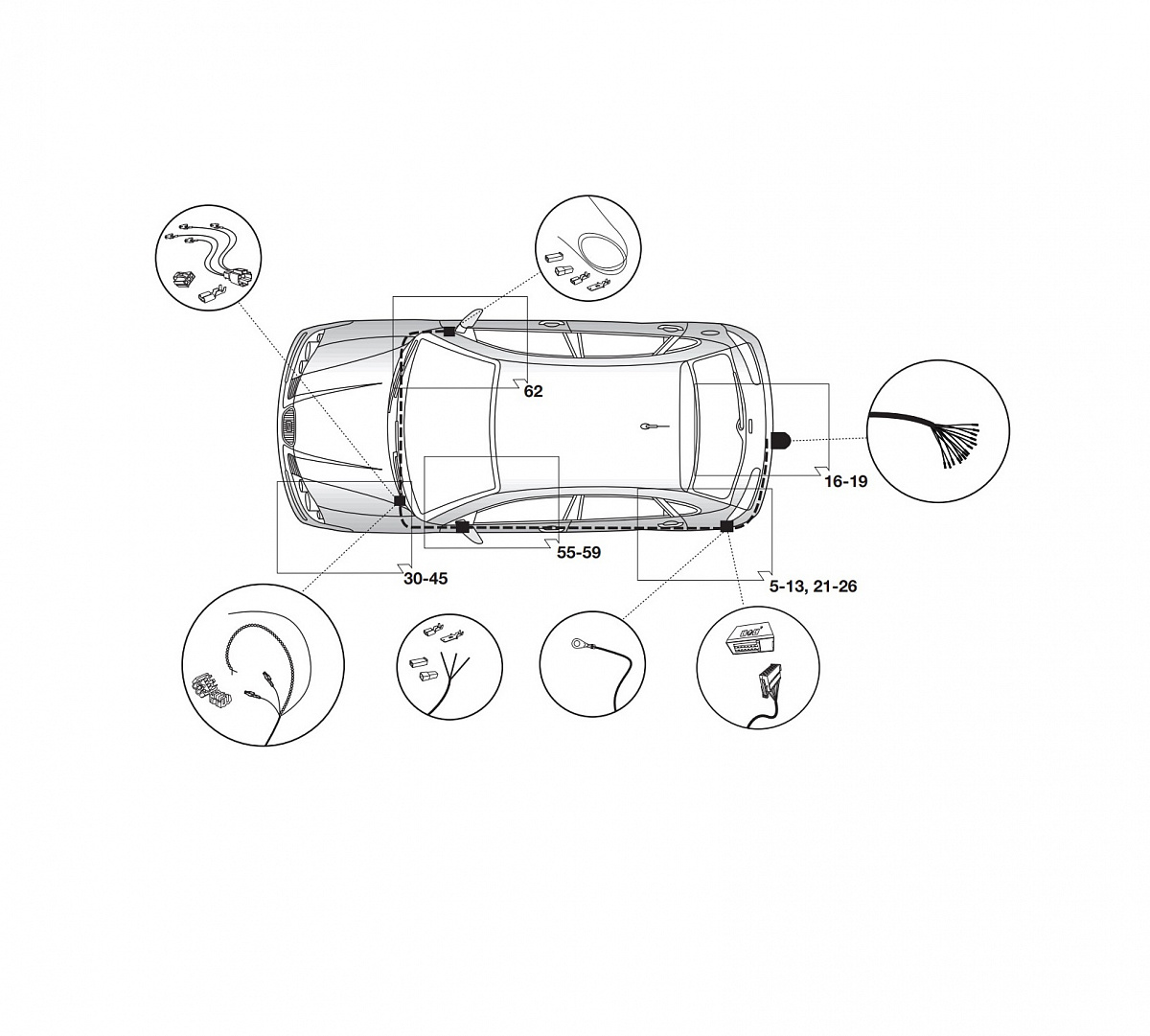 Электрика фаркопа Hak-System (13 pin) для Seat Toledo 2013-2015 21500551 в 