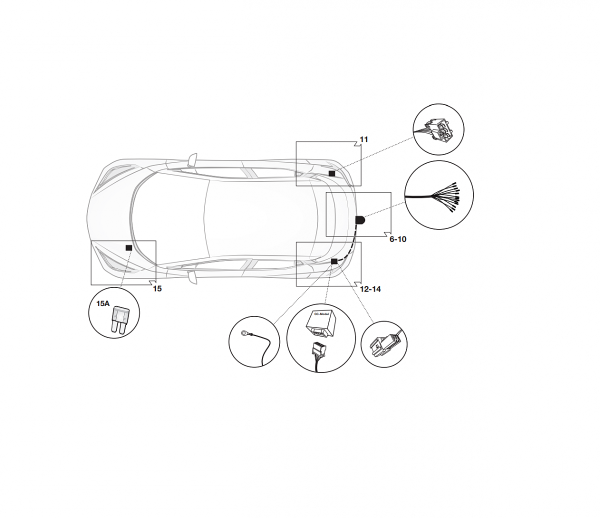 Электрика фаркопа Hak-System (13 pin) для Nissan Micra 2017- 21140535 в 