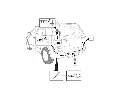 Электрика фаркопа Brink (7 pin) для Suzuki Grand Vitara 2005-2015 751281 в 