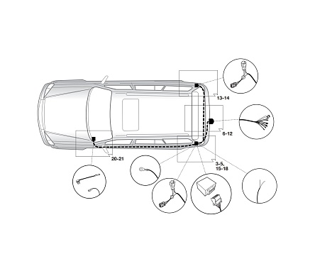 Электрика фаркопа Hak-System (7 pin) для Ssang Yong New Actyon 2013- 12320510 в 