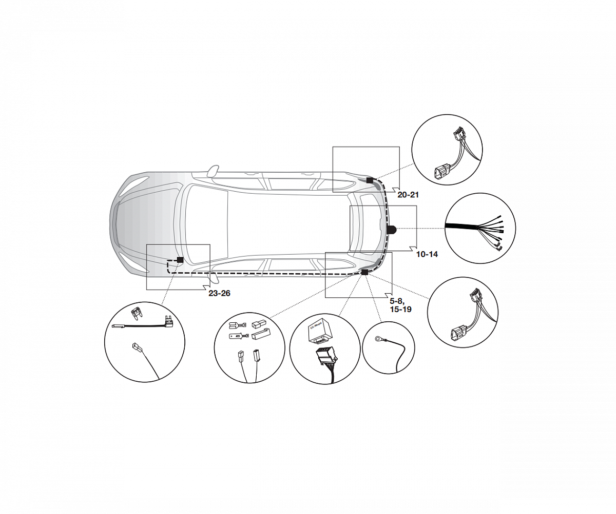 Электрика фаркопа Hak-System (7 pin) для Hyundai i40 2011- 16080529 в 