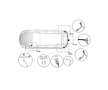 Электрика фаркопа Hak-System (7 pin) для Hyundai i40 2011- 16080529 в 