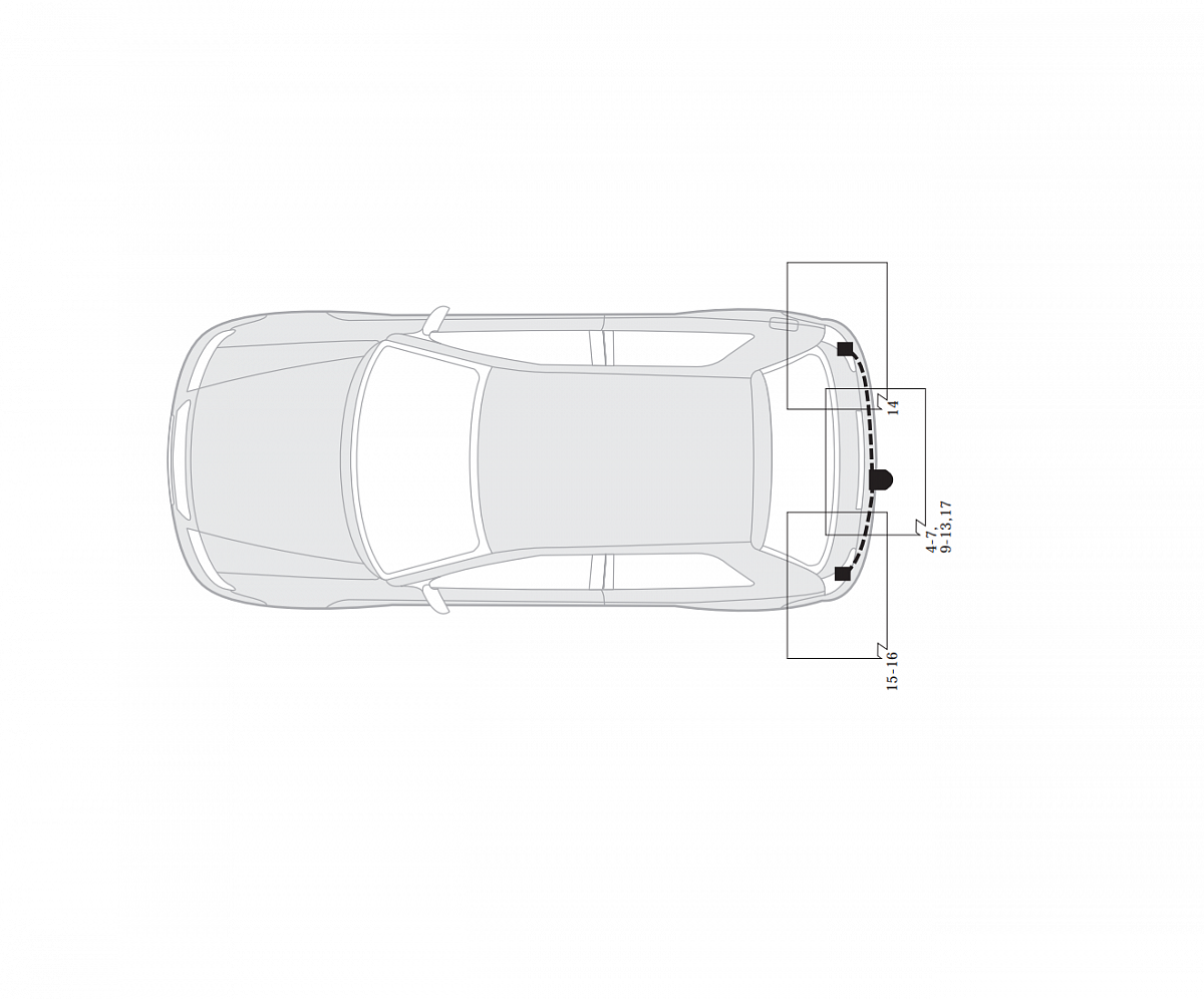 Электрика фаркопа Hak-System (13 pin) для Mazda MPV 1999-2006 26120502 в 