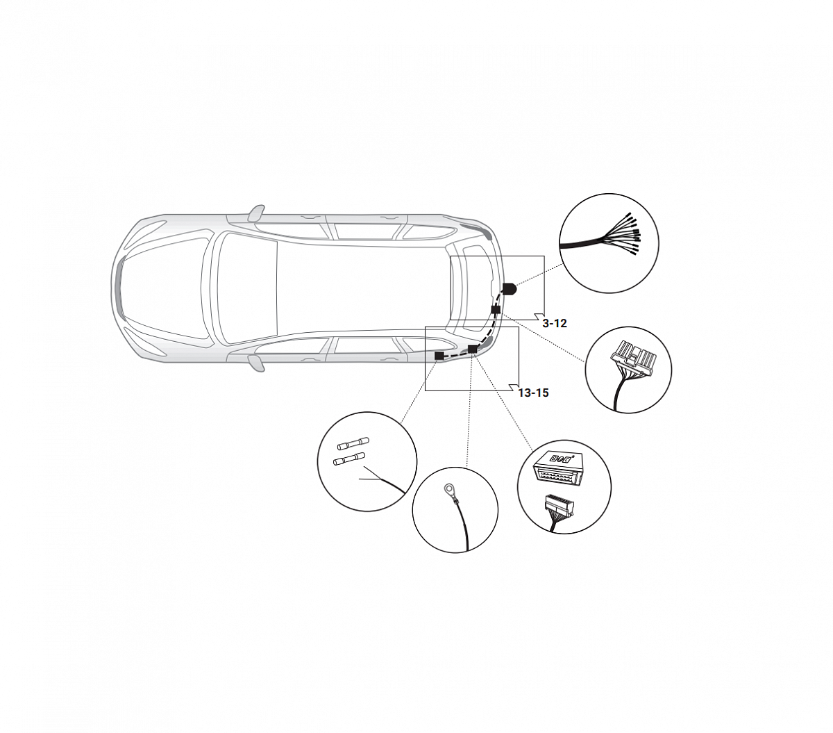 Электрика фаркопа Hak-System (13 pin) для Kia Optima 2016- 26100561 в 