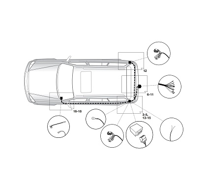 Электрика фаркопа Hak-System (7 pin) для Ssang Yong New Actyon 2010-2013 12320507 в 