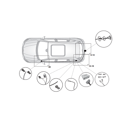 Электрика фаркопа Hak-System (7 pin) для Renault Koleos 2017- 12180545 в 