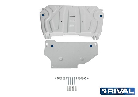 Защита картера и КПП и комплект крепежа RIVAL алюминий Toyota Rav4 2019-, V - 2,0; 2.5 333.9534.1 в 