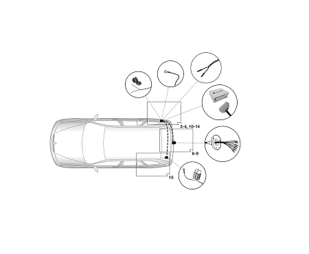 Электрика фаркопа Brink (7 pin) для BMW X5 2013-2018 703423 в 