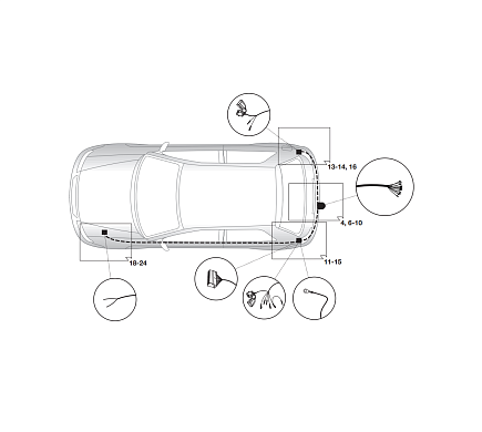 Электрика фаркопа Hak-System (13 pin) для Opel Corsa 2006-2014 21150524 в 