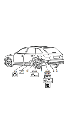 Электрика фаркопа Westfalia (13 pin) для Audi A5 2016- 305417300113 в 