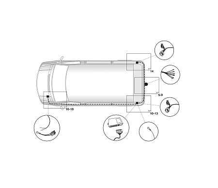 Электрика фаркопа Hak-System (7 pin) для Fiat Ducato (фургон) 2006-2011 12500512 в 