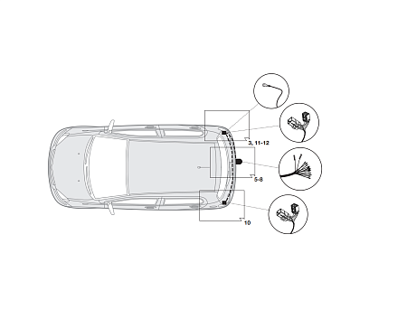 Электрика фаркопа Hak-System (13 pin) для Chevrolet Aveo 2008-2011 26290509 в 