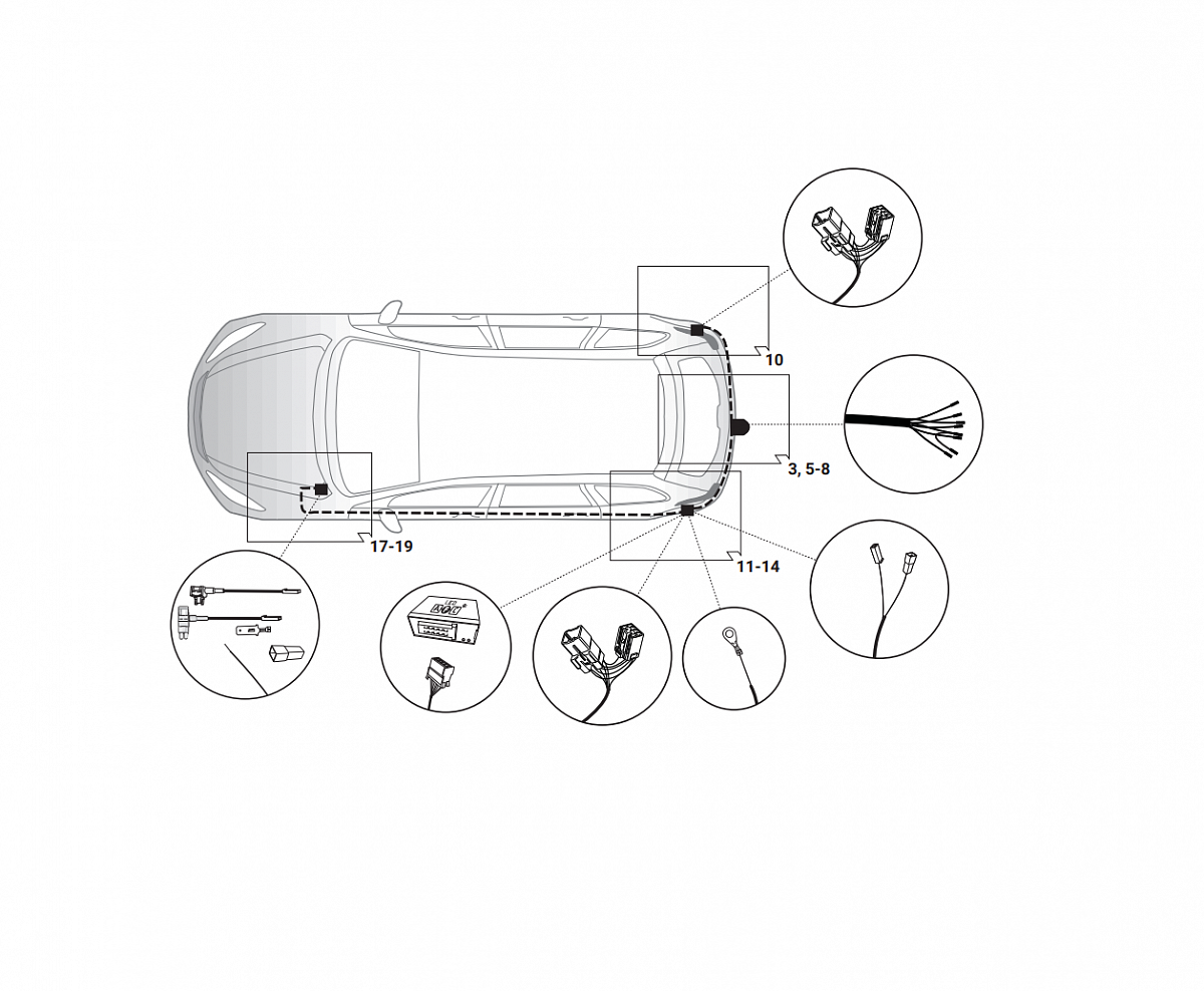 Электрика фаркопа Hak-System (7 pin) для Kia Optima 2016- 12100546 в 