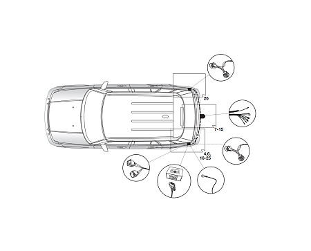 Электрика фаркопа Hak-System (7 pin) для Land Rover Discovery 2009-2016 12190515 в 