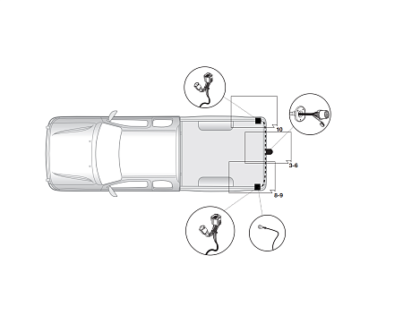 Электрика фаркопа Hak-System (13 pin) для Mazda BT-50 2006-2012 26500520 в 