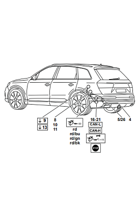 Электрика фаркопа Westfalia (13 pin) для Audi Q7 2020- 305437300113 в 