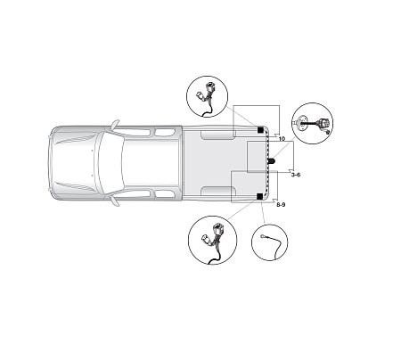 Электрика фаркопа Hak-System (7 pin) для Ford Ranger 2006-2011 16500520 в 