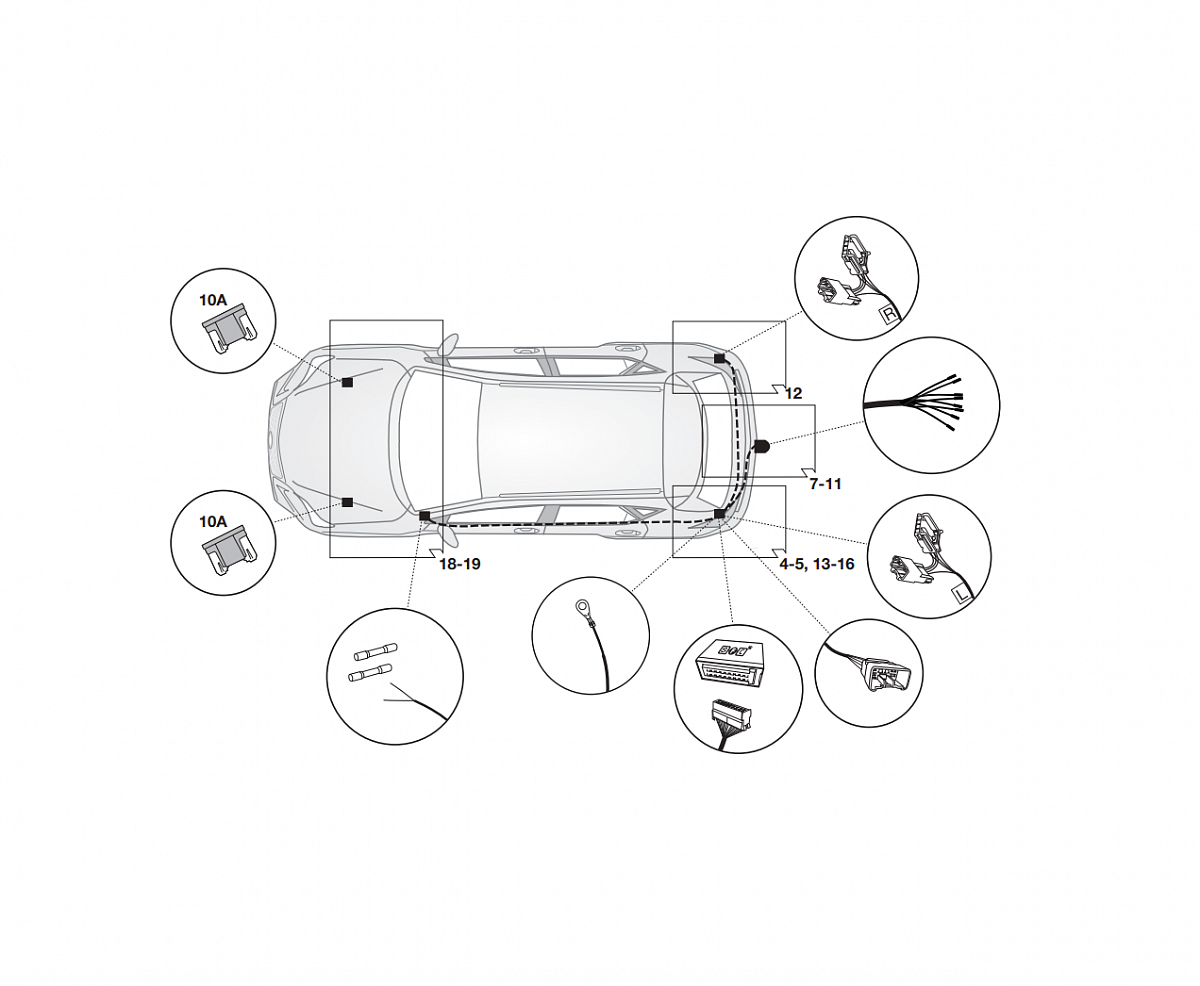 Электрика фаркопа Hak-System (7 pin) для Lexus NX 2014- 16670503 в 