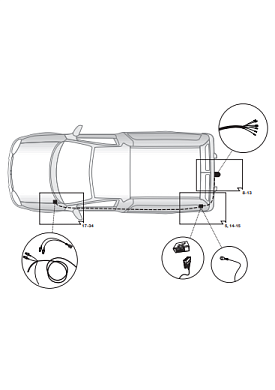 Электрика фаркопа Hak-System (7 pin) для Volkswagen Caddy 2004-2020 12500559 в 